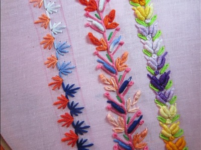 Hand Embroidery Designs | Basic embroidery stitches # Part-7 | Stitch and Flower-79