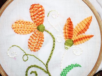 Hand Embroidery Designs | Spider web stitch | Stitch and Flower-91