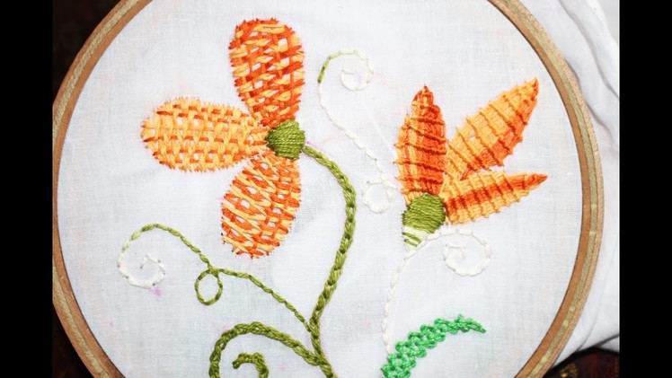 Hand Embroidery Designs | Spider web stitch | Stitch and Flower-91