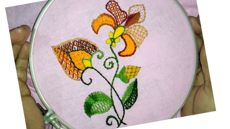 Hand embroidery easy and beautiful basic stitches combination