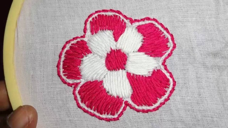 Hand Embroidery Flower Design Romanian Stitch by Amma Arts