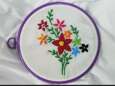 Hand Embroidery - Flowers and Leaves Stitch