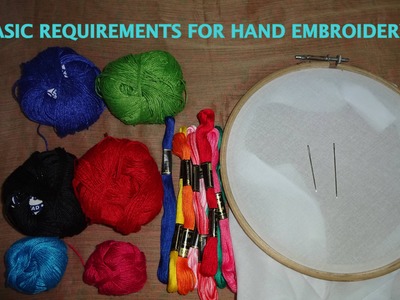 Hand Embroidery for Beginners(Basic requirements) How to use the hoop and start the embroidery