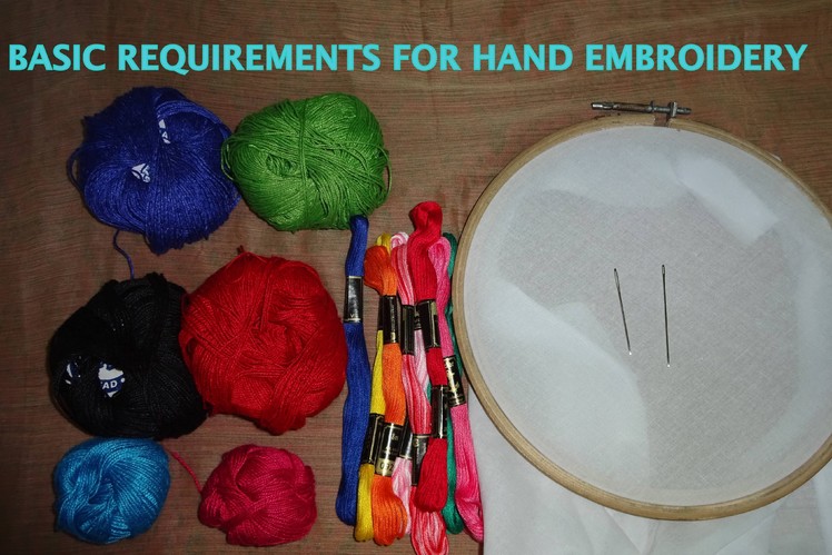 Hand Embroidery for Beginners(Basic requirements) How to use the hoop and start the embroidery