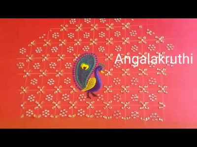Hand Embroidery Peacock designs by Angalakruthi