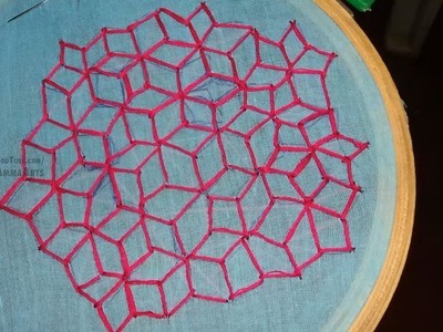 Hand Embroidery Star Design Stitch by AmmaArts