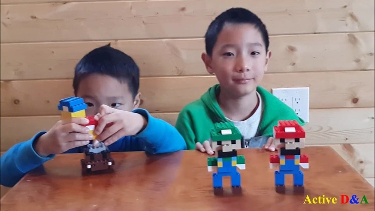 How to build a simple Lego 3D Mario and Luigi (Nintendo)
