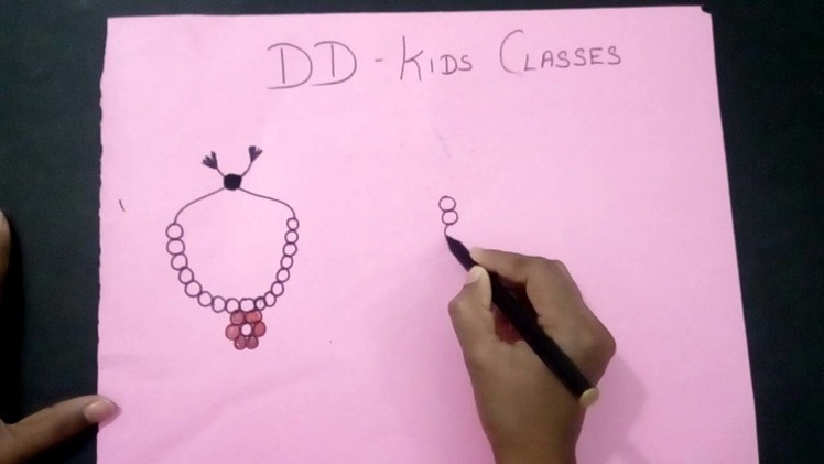 How to make a jewellery. Simple jewelry drawing for kids.