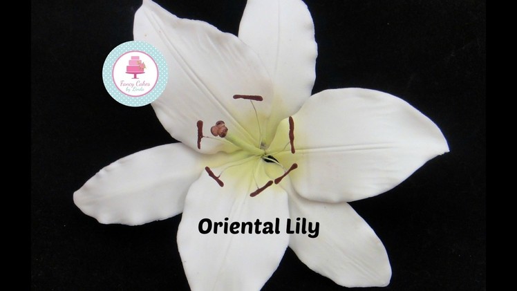 How to make an Oriental Sugar Lily with flower paste or gum paste - Ceri Badham