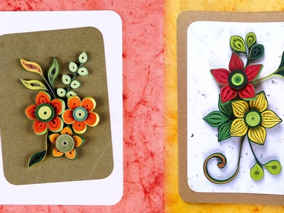 How To Make Homemade Greeting Cards | Paper Quilling Greeting Cards
