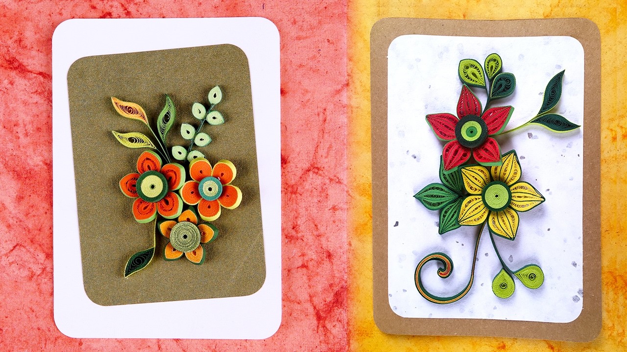 How To Make Homemade Greeting Cards Paper Quilling Greeting Cards