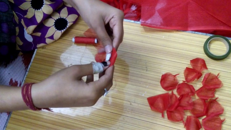 How to make organdy flowers
