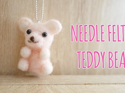 Needle Felted Teddy Bear - Daiso Craft Kit - Violet LeBeaux