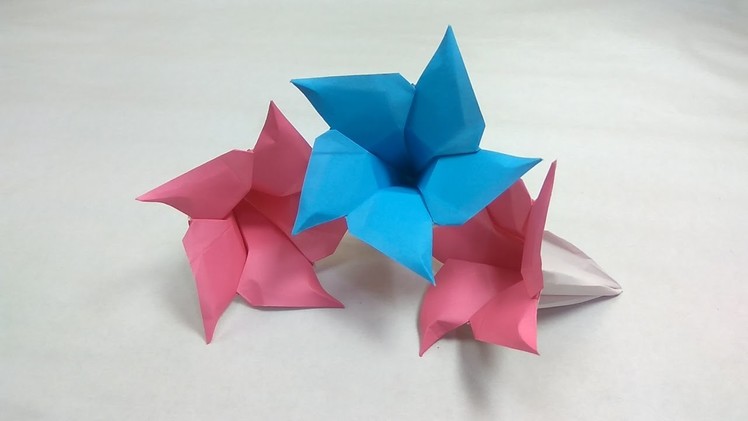 Origami Flower of Dipladenia [Tutorial]  - Naomiki Sato