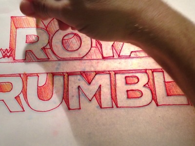 Royal Rumble WWE 2017 hand drawn 3D Logo