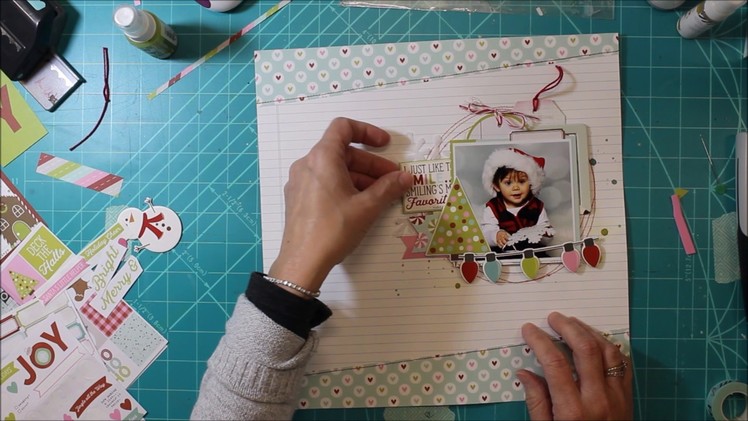 Scrapbook Process Video #32 Merry and Bright for Stuck Sketches
