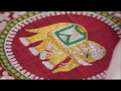 Zari Work | Elephant Design Making | HD Video | Indian Hand Embroidery