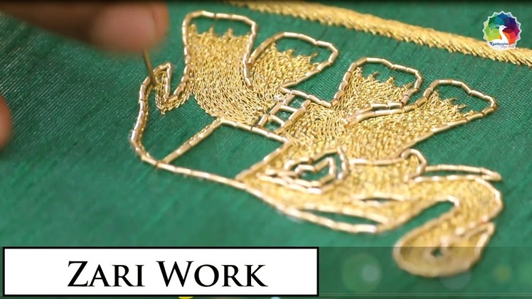 Zari Work HD Video On Elephant Design | Indian Hand Embroidery