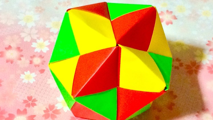 折り紙 くす玉 12枚     Modular Origami  Ball. 12Units