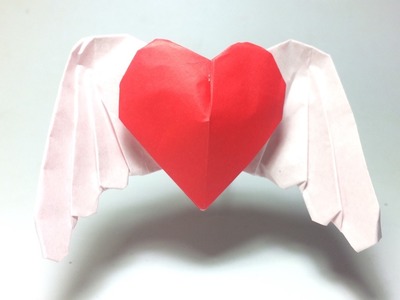 3D Heart: Origami Angel Heart (Wing Heart) by PaperPh2