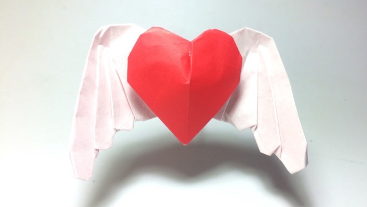 3D Heart: Origami Angel Heart (Wing Heart) by PaperPh2