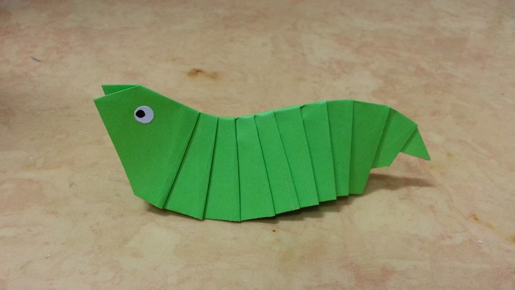 626 Origami  종이접기 (애벌레) Larva 색종이접기  摺紙 折纸 оригами 折り紙  اوريغامي