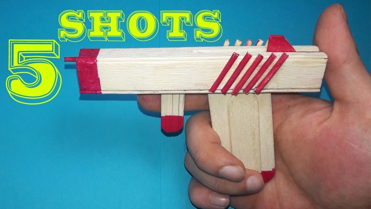 |DIY|How To Make A Rubber Band Gun Using  Popsicle Sticks - Toy Weapons -By Dr.Origami