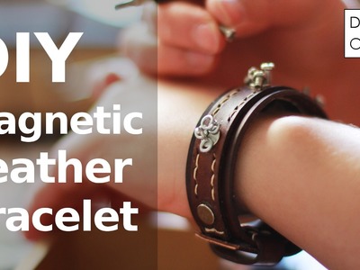 DIY Leather Bracelet w. Magnets