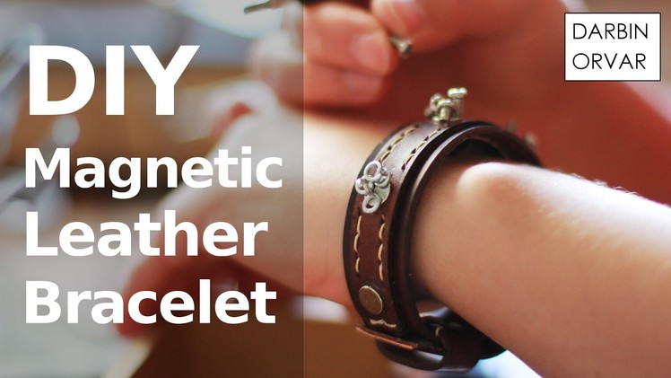 DIY Leather Bracelet w. Magnets