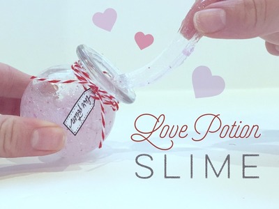 DIY Love Potion Slime - Pink Glitter Slime