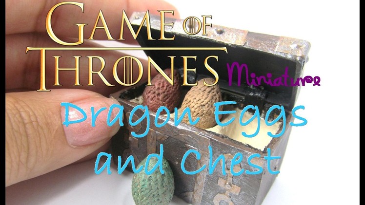 DIY Polymer Clay and Paper Game of Thrones Dragon Egg Chest Miniature Tutorial
