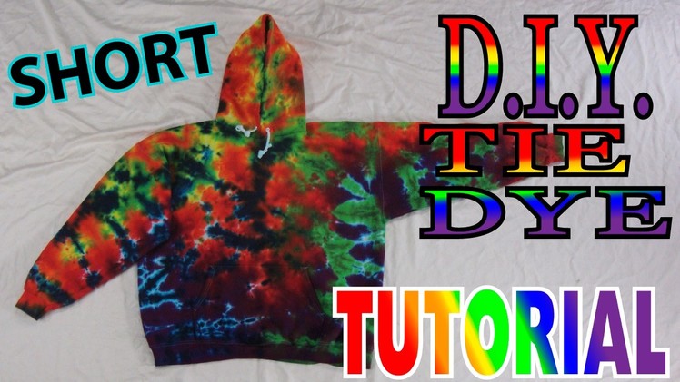 DIY Rainbow Sweatshirt Tie Dye Crinkle [Short Tutorial]