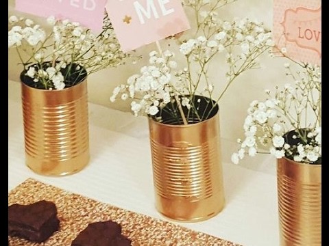 DIY Tin Can Craft Rose Gold and Copper