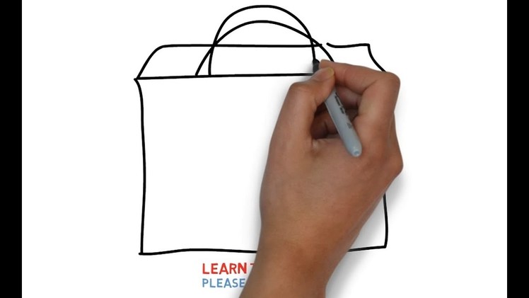 Easy Step For Kids How To Draw a Shopping Bag