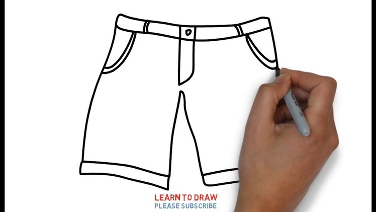 Easy Step For Kids How To Draw a Men's Shorts