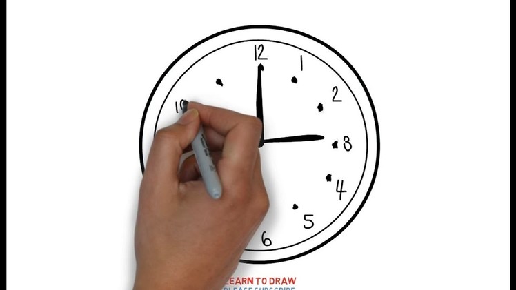 Easy Step For Kids How To Draw a Clock