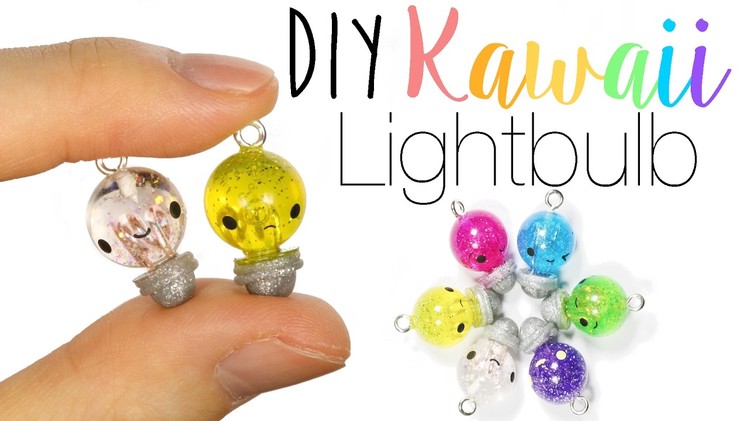 How to DIY Cute & Easy Light Bulb Polymer Clay.Resin Tutorial