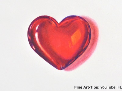 How to Draw a Crystal Heart - Saint Valentine's DIY - 3D