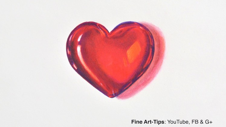 How to Draw a Crystal Heart - Saint Valentine's DIY - 3D