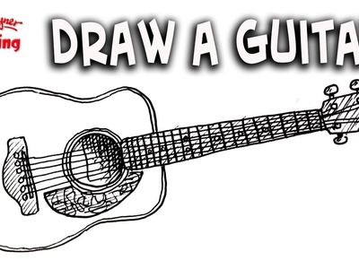 How to draw a Guitar easy step by step for beginners
