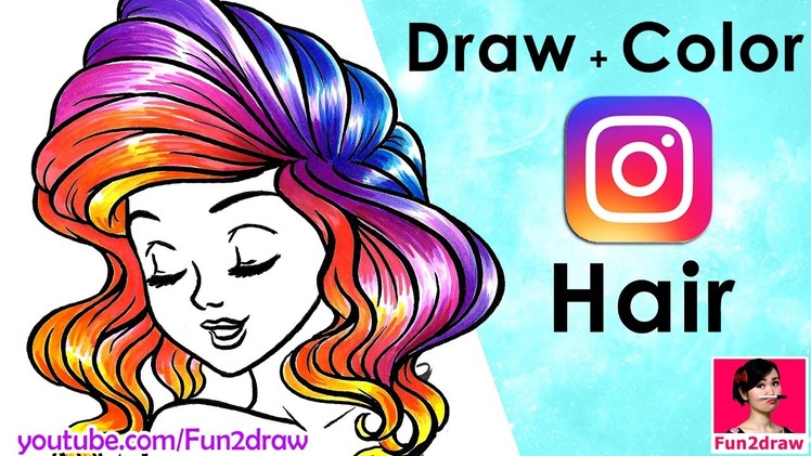 How to Draw Hair | Draw + Color EASY!