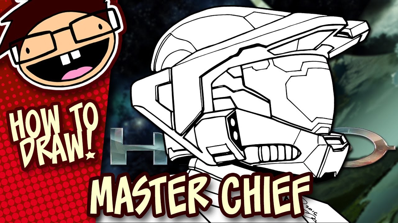 How To Draw Master Chief Halo Easy Step By Step Drawing Tutorial