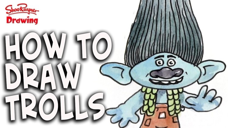 How to draw Trolls - easy for kids and beginners