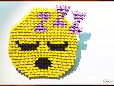 How to make 3d origami emoji - face 5