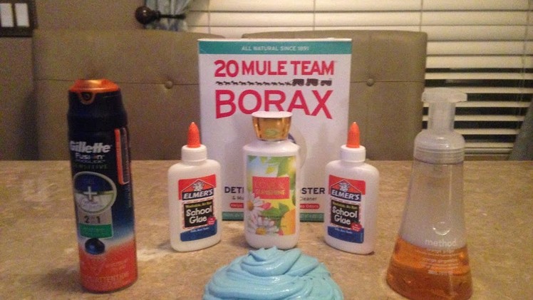How To Make Fluffy Slime with Shaving Cream Borax Lotion No Liquid Starch DIY by KidzZone
