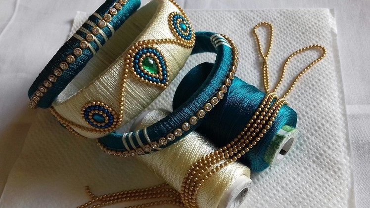 How to make latest designer silk thread bangles at home. DIY silk thread bangles at home