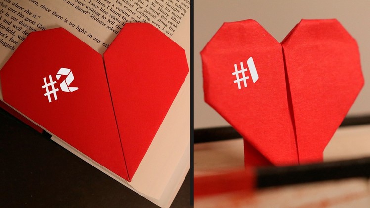 How to Make Origami Heart Bookmarks