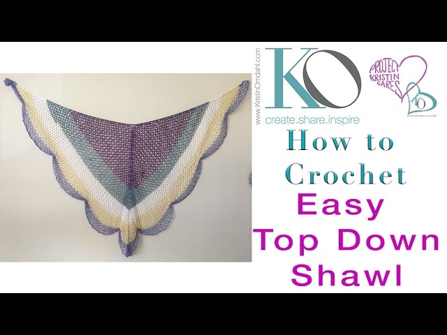 Lacy Cake Easy Crochet Shawl Top Down Triangle Shawl