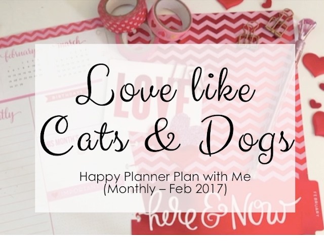 Love like Cats & Dogs - Happy Planner Plan with Me (February Monthly)