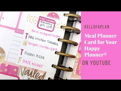 MEAL PLANNER CARD FOR YOUR HAPPY PLANNER®